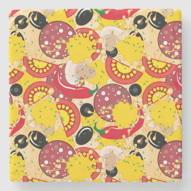 Dessous-de-verre En Pierre Pizza (Devant)