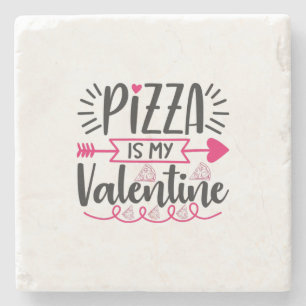 Dessous-de-verre En Pierre Pizza Cadeau Couple Est Ma Valentine