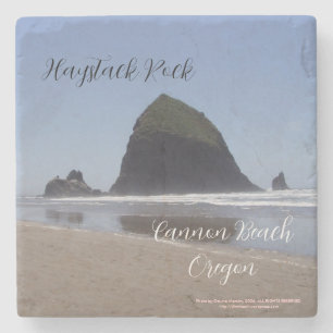 Dessous-de-verre En Pierre Plage de canon Haystack Rock Oregon