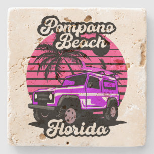 Dessous-de-verre En Pierre Plage de Pompano, Floride