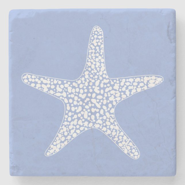 Dessous-de-verre En Pierre Plage de Starfish conception nautique été (Devant)