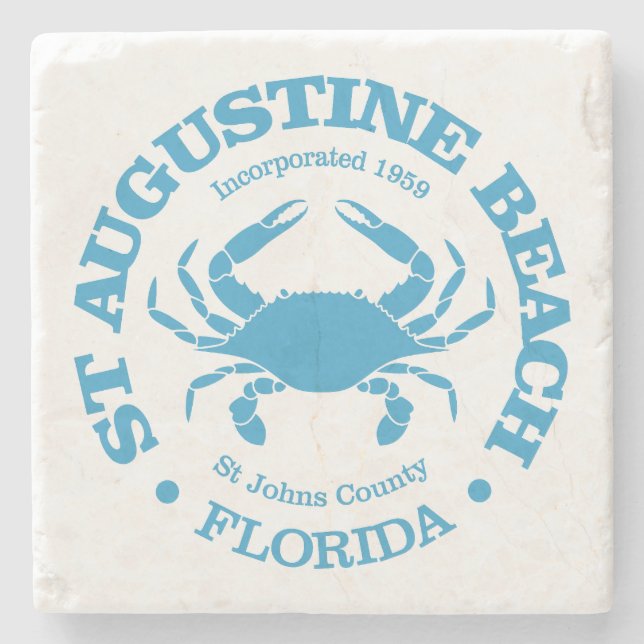 Dessous-de-verre En Pierre Plage St Augustine (crabe) (Devant)