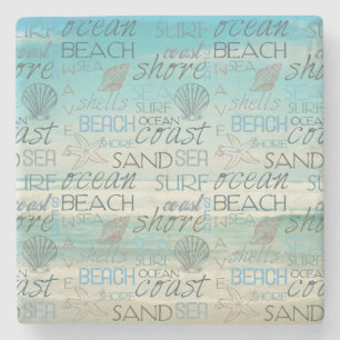 Dessous-de-verre En Pierre Plage Surf Sable Mer