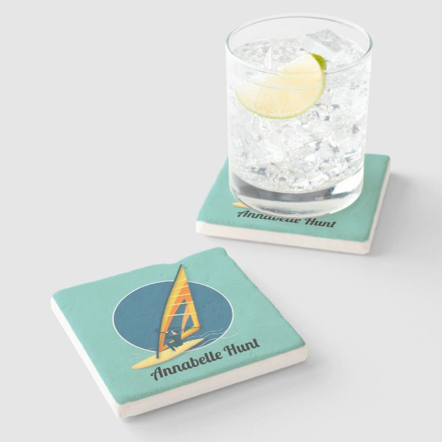 Dessous-de-verre En Pierre Planche à voile (Côté)