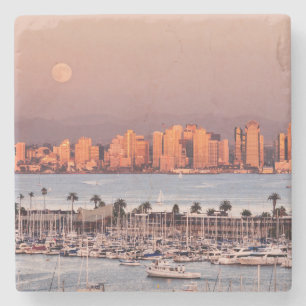 Dessous-de-verre En Pierre Pleine lune sur San Diego