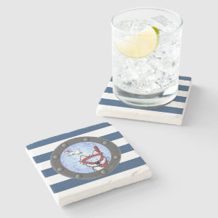 Dessous-de-verre En Pierre Plongée en Tuba Westies Stone Coaster Nautical