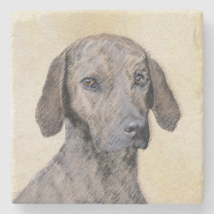 Dessous-de-verre En Pierre Plott Peinture - Cute Original Chien Art