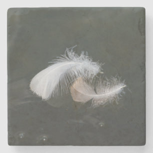 Dessous-de-verre En Pierre Plumes d'oie flottantes
