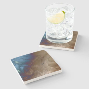 Dessous-de-verre En Pierre Plumes d'or