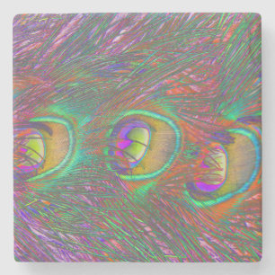 Dessous-de-verre En Pierre Plumes Peacock Tinsel de Noël