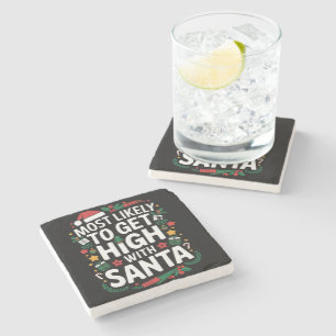 Dessous-de-verre En Pierre Plus susceptible de se défoncer avec le Père Noël 
