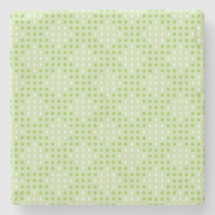 Dessous-de-verre En Pierre Points verts plats et Motif ovale