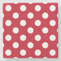 Pois blancs sur rouge