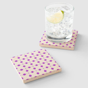 Dessous-de-verre En Pierre Pois violets, Motif à points Polka, points, pointi