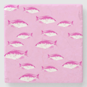 Dessous-de-verre En Pierre Poisson rose
