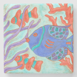 Dessous-de-verre En Pierre Poissons de bruit