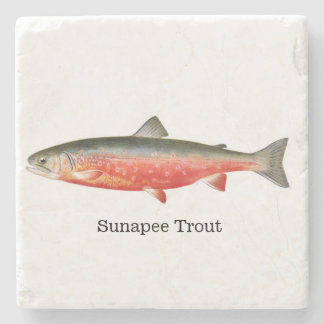 Dessous-de-verre En Pierre Poissons de truite de Sunapee