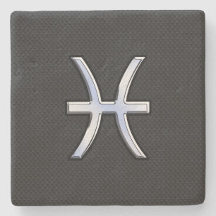 Dessous-de-verre En Pierre Poissons modernes signe Zodiac serpent noir style