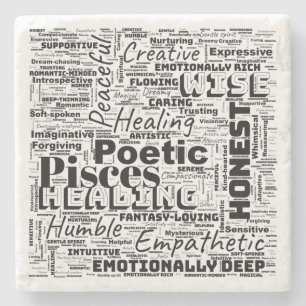 Dessous-de-verre En Pierre Poissons Zodiac Word Cloud Inspiration