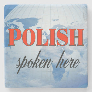 Dessous-de-verre En Pierre Polonais parlé ici terre nuageuse
