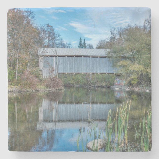 Dessous-de-verre En Pierre Pont couvert de Milby (Devant)