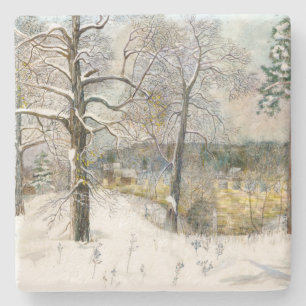 Dessous-de-verre En Pierre pont d'hiver