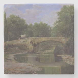 Dessous-de-verre En Pierre Pont sur une rivière en Espagne (par Santiago Rusi
