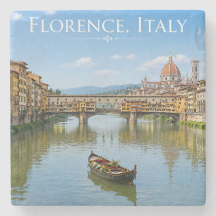 Dessous-de-verre En Pierre Ponte Vecchio Paysage Urbain Romantique