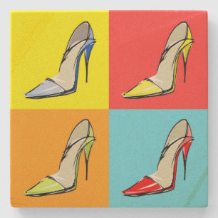 Dessous-de-verre En Pierre Pop Art Stilettos Dessous de verre en pierre, thèm