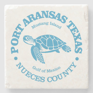 Dessous-de-verre En Pierre Port Aransas (tortue marine)