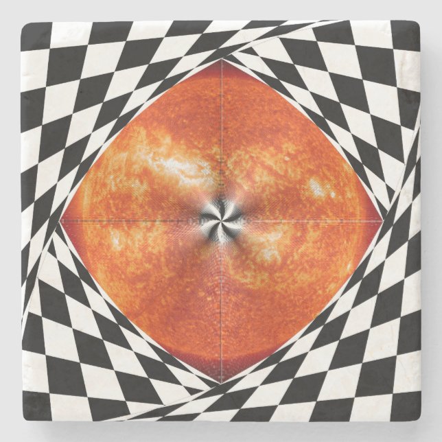 Dessous-de-verre En Pierre Portail au Soleil par Kenneth Yoncich (Devant)