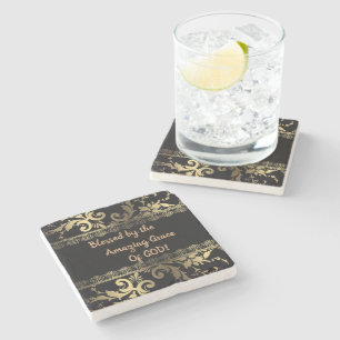 Dessous-de-verre En Pierre Porte-verre en marbre Amazing Grace