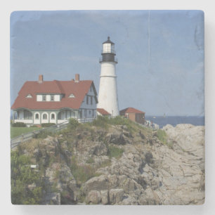 Dessous-de-verre En Pierre Portland Head Light, Cape Elizabeth, Maine,
