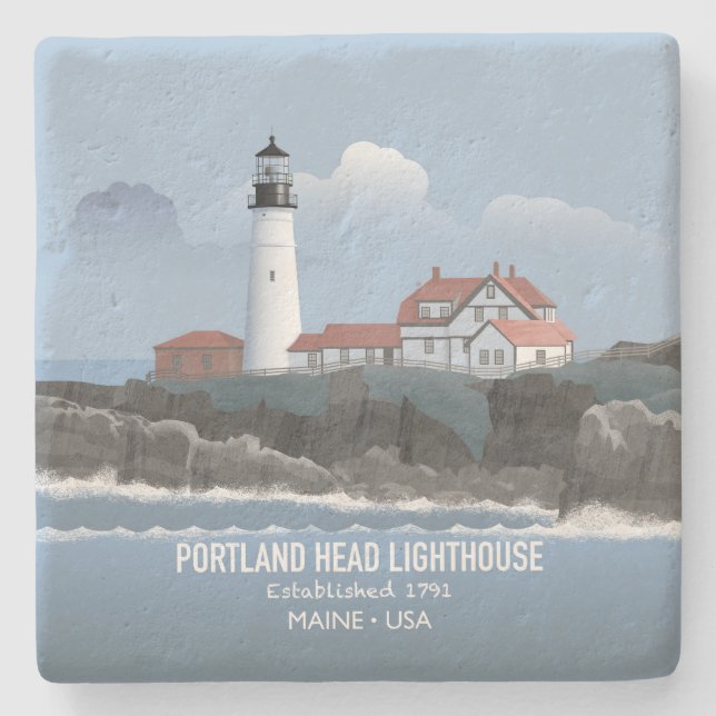 Dessous-de-verre En Pierre Portland Head Lighthouse (Devant)