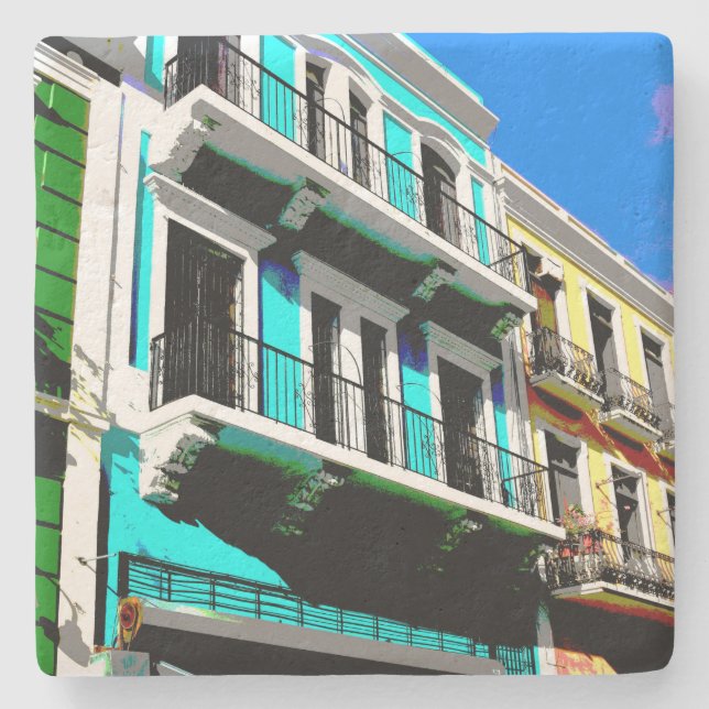 Dessous-de-verre En Pierre Porto Rico (Devant)