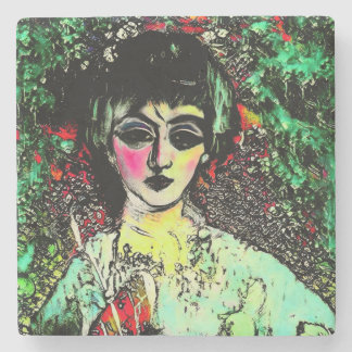 Dessous-de-verre En Pierre Portrait de Beauté Gothique