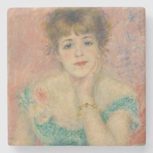 Dessous-de-verre En Pierre Portrait de l'actrice Jeanne Samary, Auguste Renoi