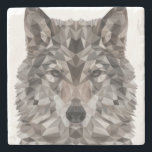 Dessous-de-verre En Pierre Portrait géométrique du loup gris<br><div class="desc">Ce loup géométrique saisissant, rendu dans des nuances de gris gras, capture l'essence indomptée d'un alpha, un loup solitaire qui ose défier le monde. Avec des yeux percés et des lignes angulaires, elle est à la fois un symbole de loyauté envers sa meute et un avertissement féroce aux étrangers. Ce...</div>