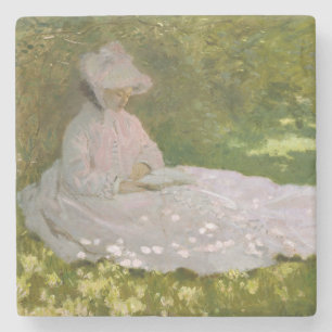 Dessous-de-verre En Pierre Portrait impressionniste de printemps, Claude Mone