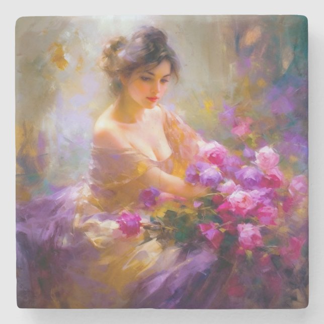 Dessous-de-verre En Pierre Portrait sensuel (Devant)