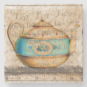 Dessous-de-verre En Pierre Pot de thé antique