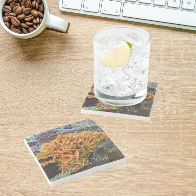 Dessous-de-verre En Pierre Poulet orange du champignon des bois (In Situ)