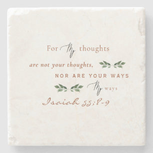 Dessous-de-verre En Pierre Pour Mes Voies ne sont pas vos Voies Écriture Feui