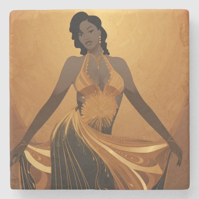 DESSOUS-DE-VERRE EN PIERRE POUVOIR DE BEAUTÉ #4 (Devant)