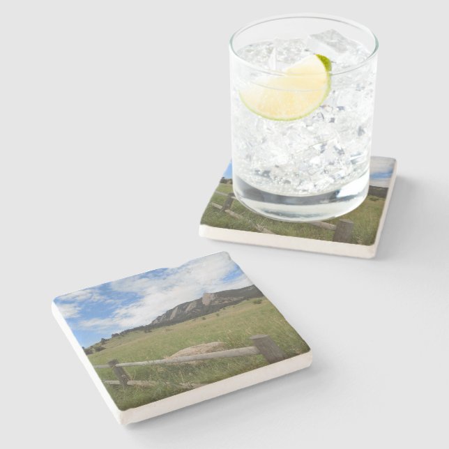 Dessous-de-verre En Pierre Prairie des Flatirons  (Côté)