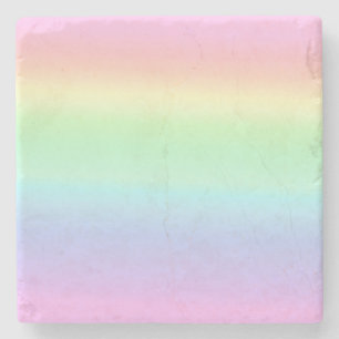 Dessous-de-verre En Pierre Pretty Pastel Ombre Rainbow