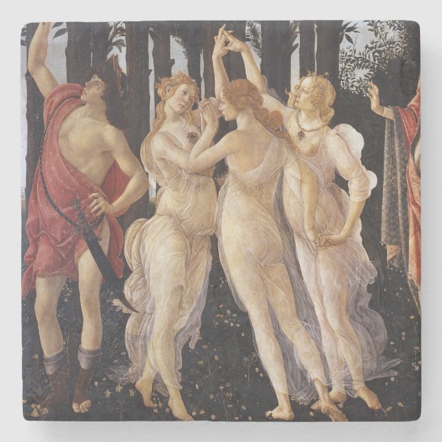 Dessous-de-verre En Pierre Primavera : Les trois grâces par Botticelli (Devant)