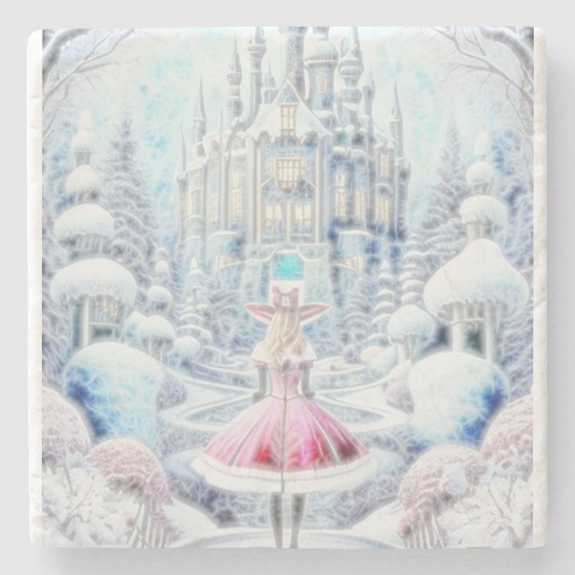 Dessous-de-verre En Pierre Princesse rose (Devant)