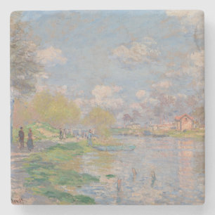 Dessous-de-verre En Pierre Printemps sur la Seine par Monet Impressionniste