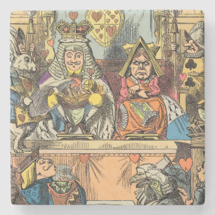 Dessous-de-verre En Pierre Procès d'Alice, le valet de cœur vintage
